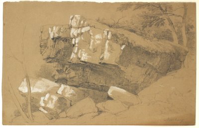 Study of Rocks, Newburgh, New York, 1849 by Asher Brown Durand